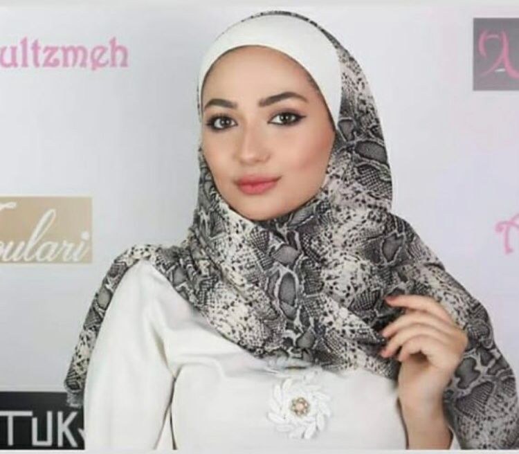 حجاب كريب طباعة سنيك التقى.