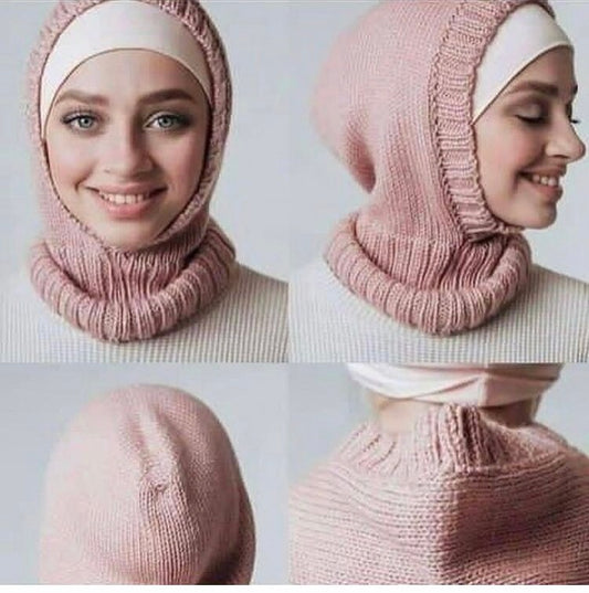 شال  حجاب طاقية صوف شتوي   التقى.