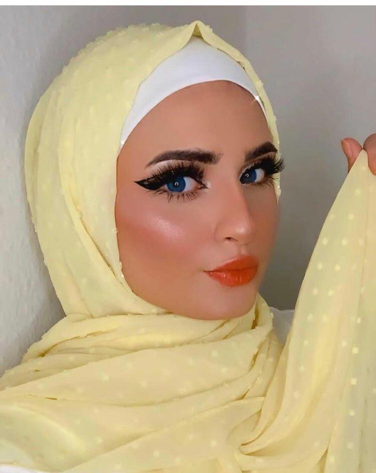 شال  و حجاب منقط تاليدا شيفون التقى.