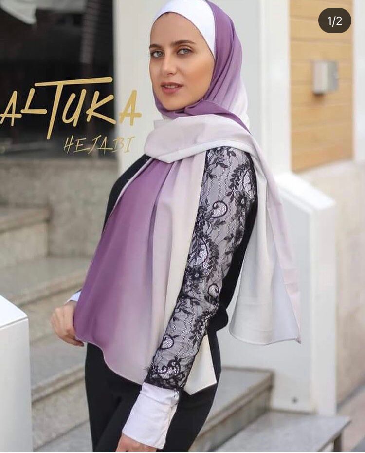 حجاب كريب طباعة مموج التقى.