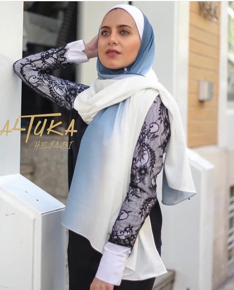 حجاب كريب طباعة مموج التقى.